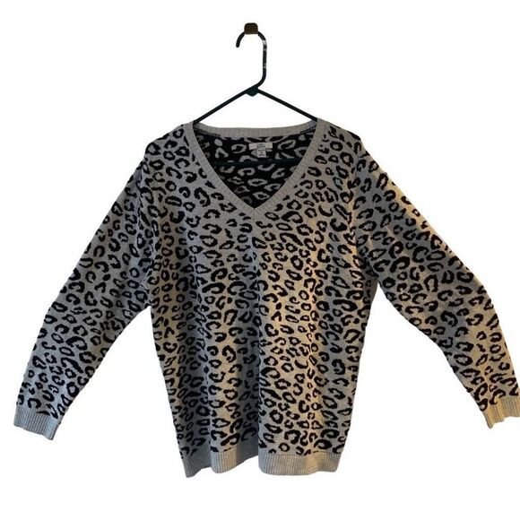 Pre Owned Women’s Croft & Barrow V Neck Long Sleeve Sweater Top Sz XXL Comfort - Picture 1 of 7